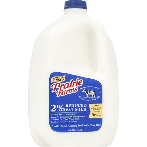 Prairie farms milk - 1% Lowfat Chocolate Milk, Shelf Stable. Additional Claims: Easy Storage. No Refrigeration Required. Refrigerate Before Use and After Opening. No Artificial Growth Hormones*. Skim milk, whole milk, sugar, cocoa (processed with alkali), carrageenan, salt, vitamin A palmitate, vitamin D3. 